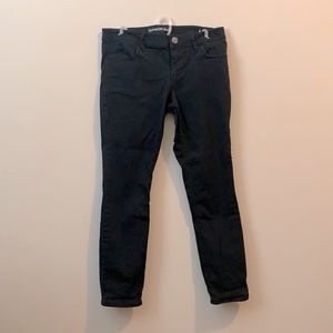 Black express low rise skinny jeans